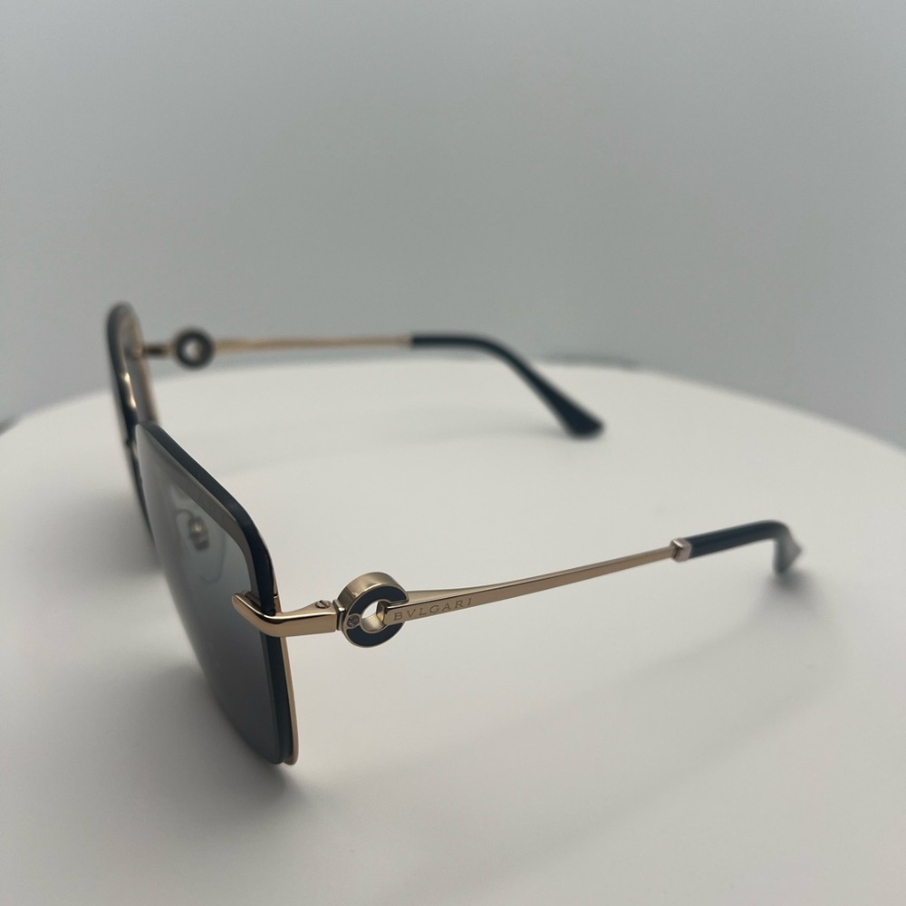 Bulgari Women's Sunglasses in Black and Gold - Picture 2 of 6